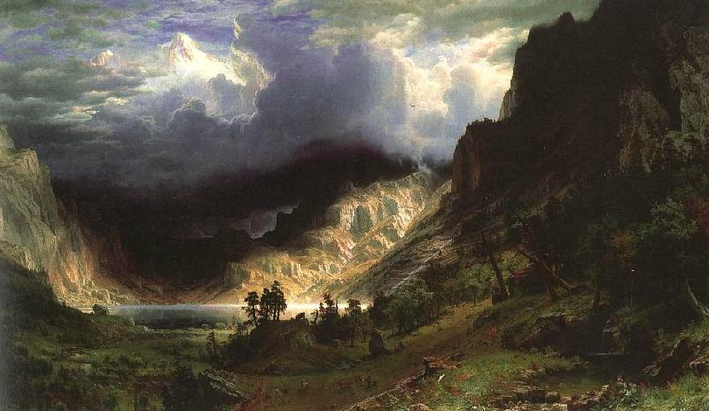 Albert Bierstadt Storm in the Rocky Mountains, Mt Rosalie France oil painting art